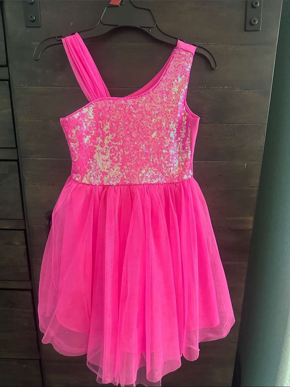 Cat & Jack Hot Pink Sequin Tulle Party Dress